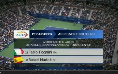 Video nadal fognini us open 2015